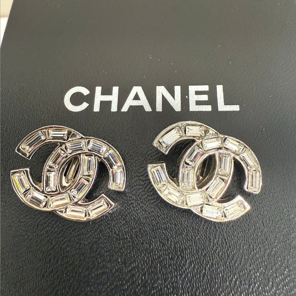 Chanel Silver Earrings